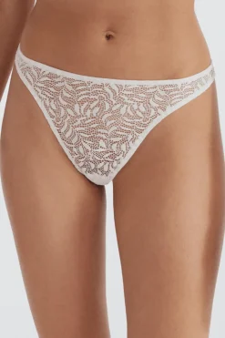 £30 And Under | Bridal & Honeymoon Lingerie>Else Acacia Thong Off White