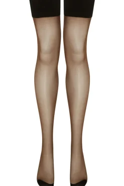 Seamed Stockings | Sheer Stockings>Agent Provocateur Amber Stockings Chestnut/Black