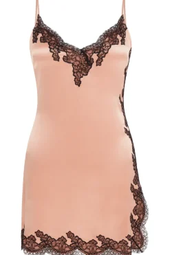 Silk Nightwear | Nighties, Babydolls & Chemises>Agent Provocateur Amelea Short Slip Pink/Black
