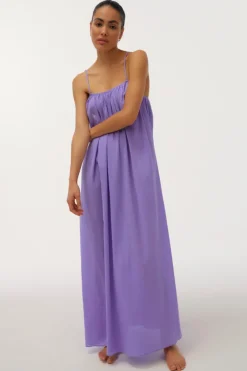Beach & Resortwear | Ready To Wear>Love Stories Apricot Long Cotton Sundress Lilac