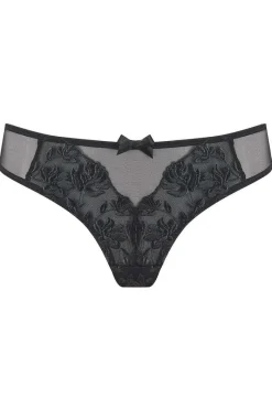 £30 And Under | Open Back Knickers>Inamorata London Aster Open Back Brief Black