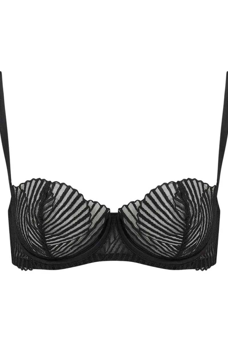Balconette Bras & Demi Bras | Underwired Bras>Coco de Mer Athena Balcony Bra Black