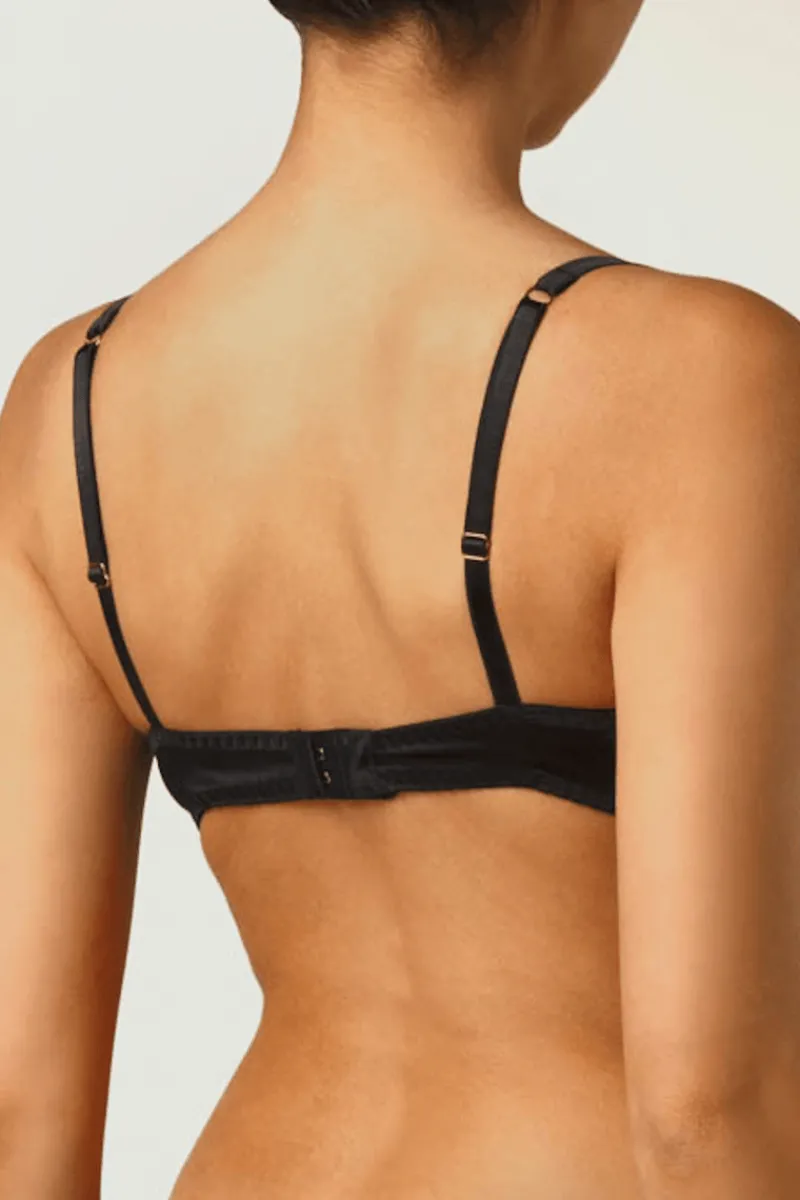 Balconette Bras & Demi Bras | Underwired Bras>Coco de Mer Athena Balcony Bra Black