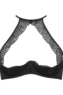 Cupless & 1/4 Cup Bras | Underwired Bras>Coco de Mer Athena Quarter Cup Bra Black