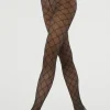 Black Tights | Patterned Tights>Wolford Aurora Love Tights Black