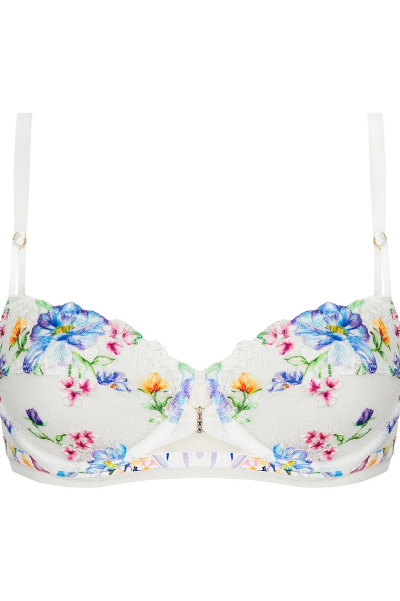 Bridal & Honeymoon Lingerie | Sexy Lingerie>Lise Charmel Baisers Legers Half Cup Bra BleusLegers