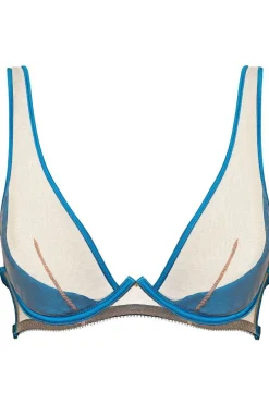 Sheer Lingerie | Plunge Bras>Edge o' Beyond Barbie High Apex Bra in Peacock