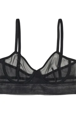 Sheer Lingerie | Underwired Bras>Else Bare Underwired Longline Bra in Black
