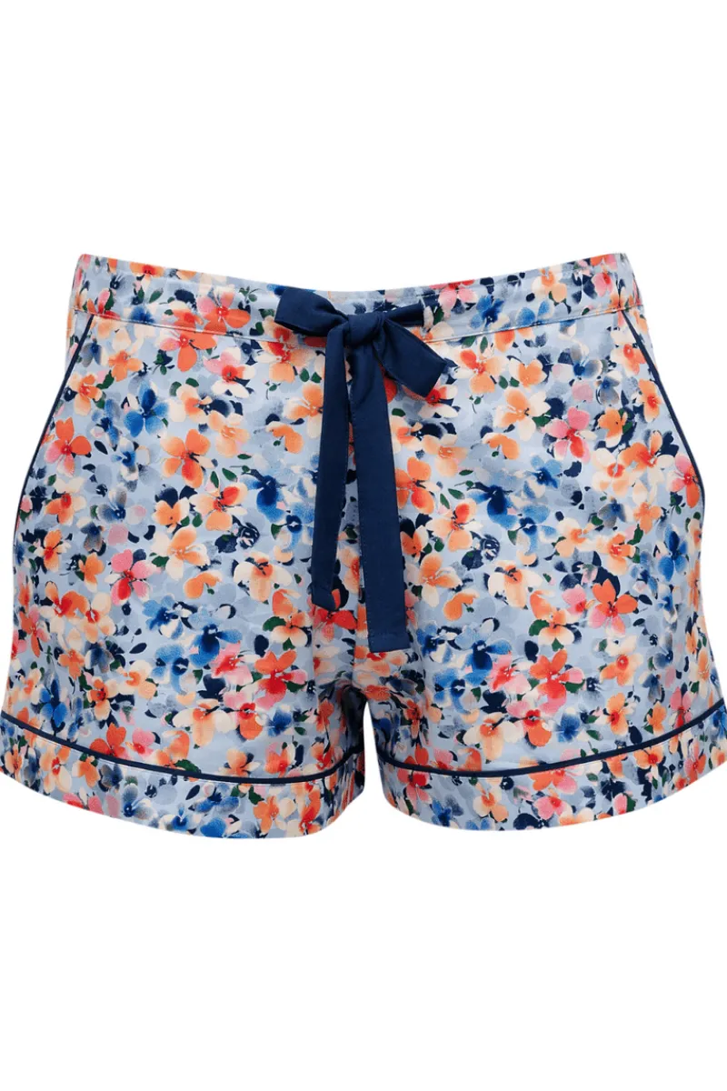 Pyjama Pants & Shorts | £30 And Under>Cyberjammies Bea Ditsy Floral Print Shorts, Size UK 12 LightBlueMix