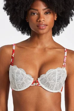 Bridal & Honeymoon Lingerie | Sexy Lingerie>Aubade Beauty Celebration Half Cup Bra Poppy