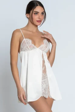 Silk Nightwear | Nighties, Babydolls & Chemises>Lise Charmel Bellissime Amour Babydoll EcruNacre