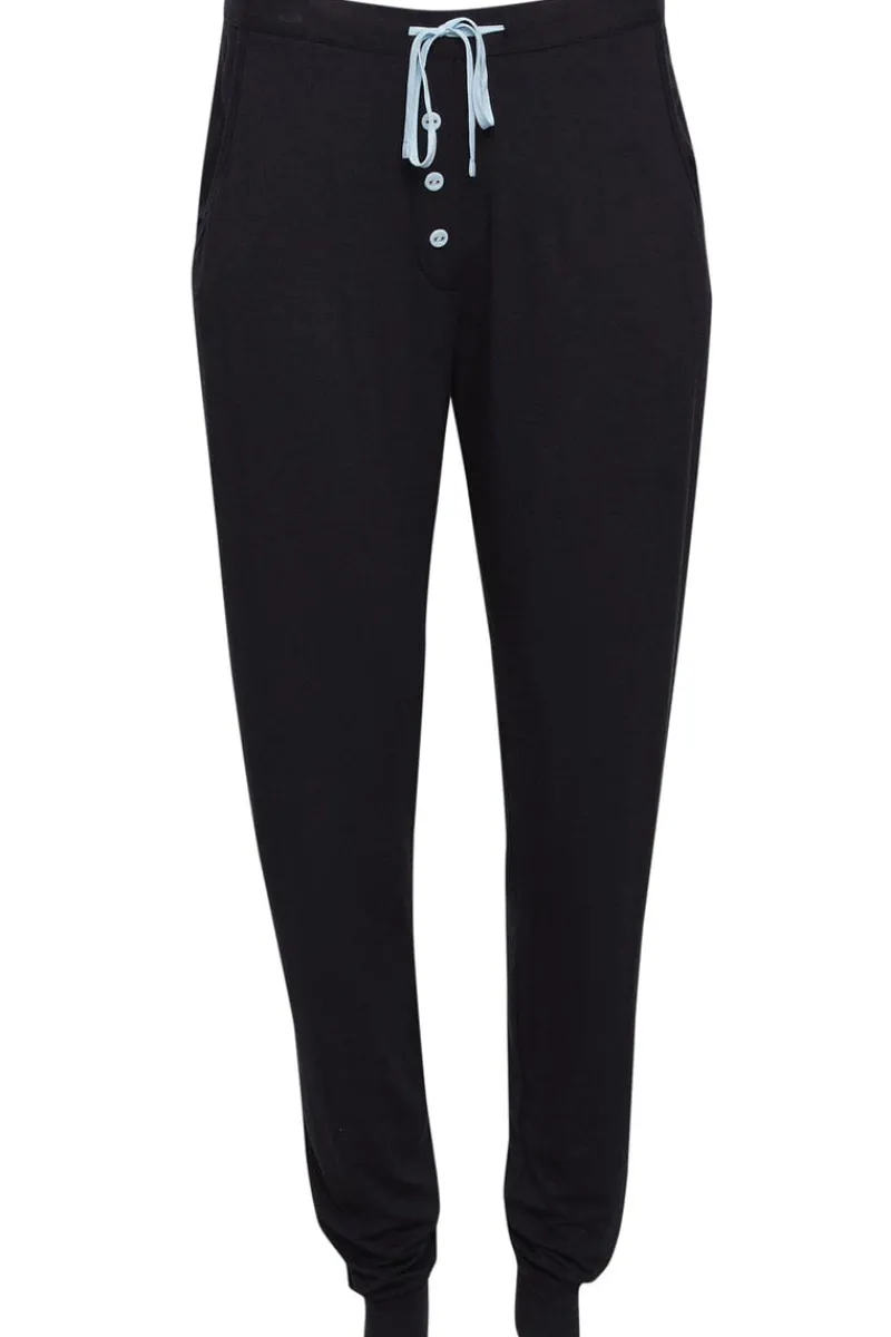 Pyjama Pants & Shorts | £30 And Under>Cyberjammies Beth Black Jersey Pants, Size UK 8