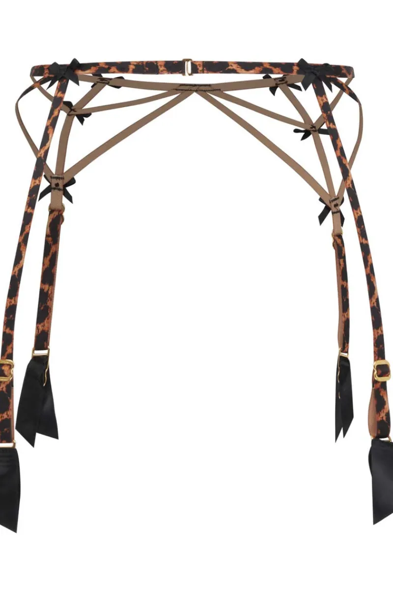 Suspender Belts | Suspender Belts>Agent Provocateur Blair Suspender, Size 4 (UK 12) Black/Leopard