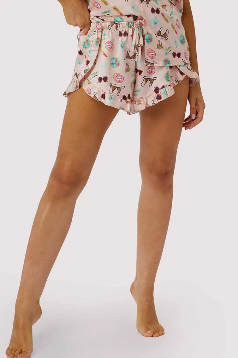 Pyjama Pants & Shorts | £30 And Under>Playful Promises Bodil Jane Girls Best Friend Pyjama Shorts, Size UK 12 GirlsBestFriend