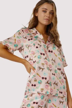 Pyjama Tops | £30 And Under>Playful Promises Bodil Jane Girls Best Friend Short Pyjama Shirt GirlsBestFriend