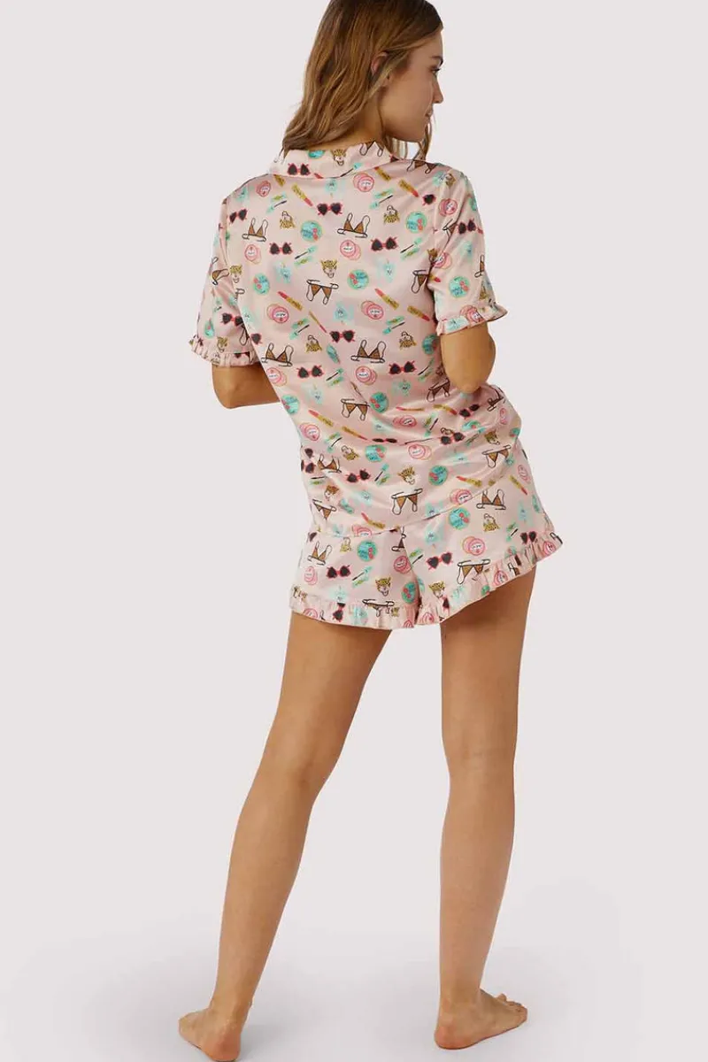 Pyjama Pants & Shorts | £30 And Under>Playful Promises Bodil Jane Girls Best Friend Pyjama Shorts, Size UK 12 GirlsBestFriend