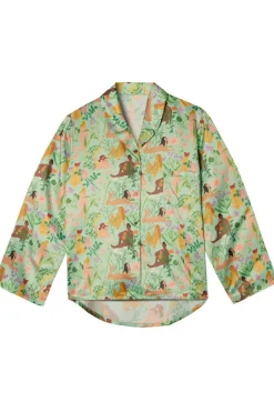 Pyjama Tops | £30 And Under>Playful Promises Bodil Jane Nudes & Flowers Long Pyjama Shirt Nudes&Flowers