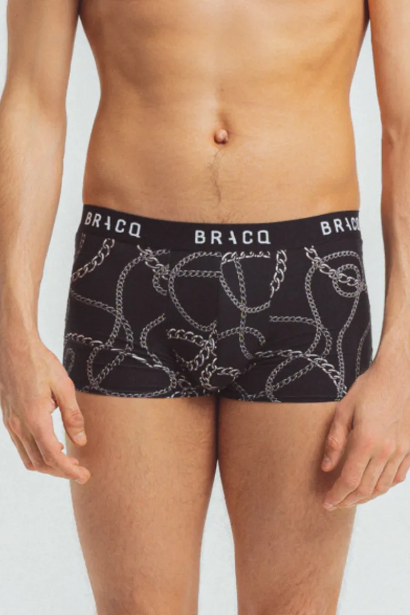 £30 And Under>Bracq Bond Of Love Chain Men's Short Boxer Black