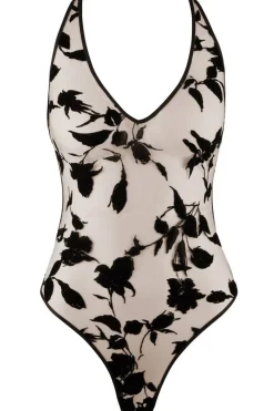Luxury French Lingerie | Sexy Lingerie>Aubade Boîte à Désir Belle de Nuit Bodysuit Nude/Black