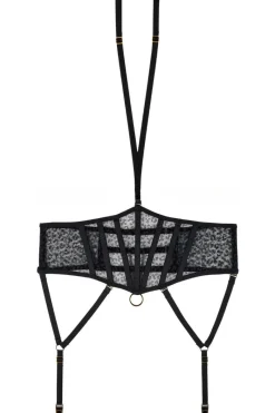 Sexy Lingerie | Luxury French Lingerie>Aubade Boîte à Désir Cloud Nine Multiway Lace Waist Cincher Black
