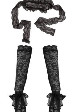 Restraints, Cuffs & Gloves | Masks & Blindfolds>Aubade Boîte à Désir Lace Mask & Gloves Black
