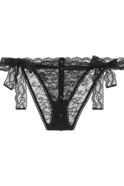 Sexy Lingerie | Luxury French Lingerie>Aubade Boîte à Désir Openable Lace Brief Black