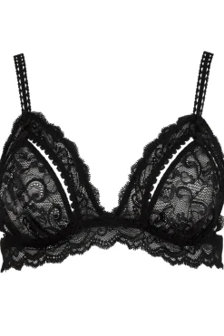 Sexy Lingerie | Luxury French Lingerie>Aubade Boîte à Désir Openable Lace Triangle Bra Black