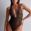 Sexy Lingerie | Luxury French Lingerie>Aubade Boîte à Désir Unchain Me Up Bodysuit GoldenBlack