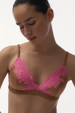 Wireless Bras | Triangle Bras>Love Stories Bowie Padded Bralette Brown