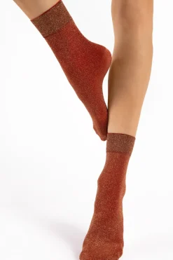 Red Lingerie | £30 And Under>FiORE Brillo Lurex Socks 60 Denier