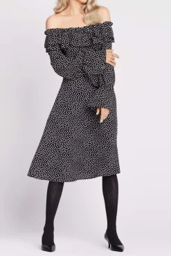 Black Tights | Patterned Tights>FiORE Buona Sera Tights 40 Denier Black/White