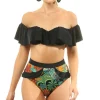 Underwired Bras>Jolidon Cabo Bandeau Bikini Top & Bottom, Size M (UK 10, B Cup) Black