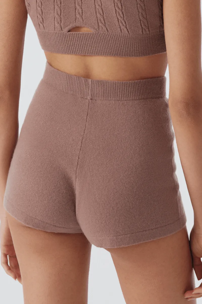 Ready To Wear>Else Cashmere Shorts Mauve
