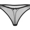 Sexy Lingerie | Luxury French Lingerie>Cadolle Cathy Mesh Thong Black