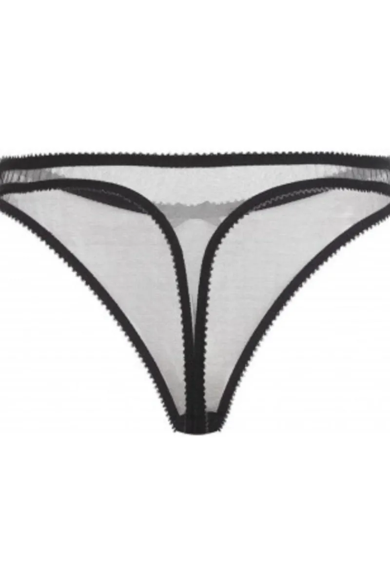 Sexy Lingerie | Luxury French Lingerie>Cadolle Cathy Mesh Thong Black