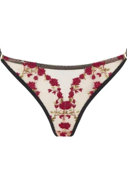 Red Lingerie | Crotchless & Open Knickers>Edge o' Beyond Charlotte en Rouge Brilliant Brief RedRose