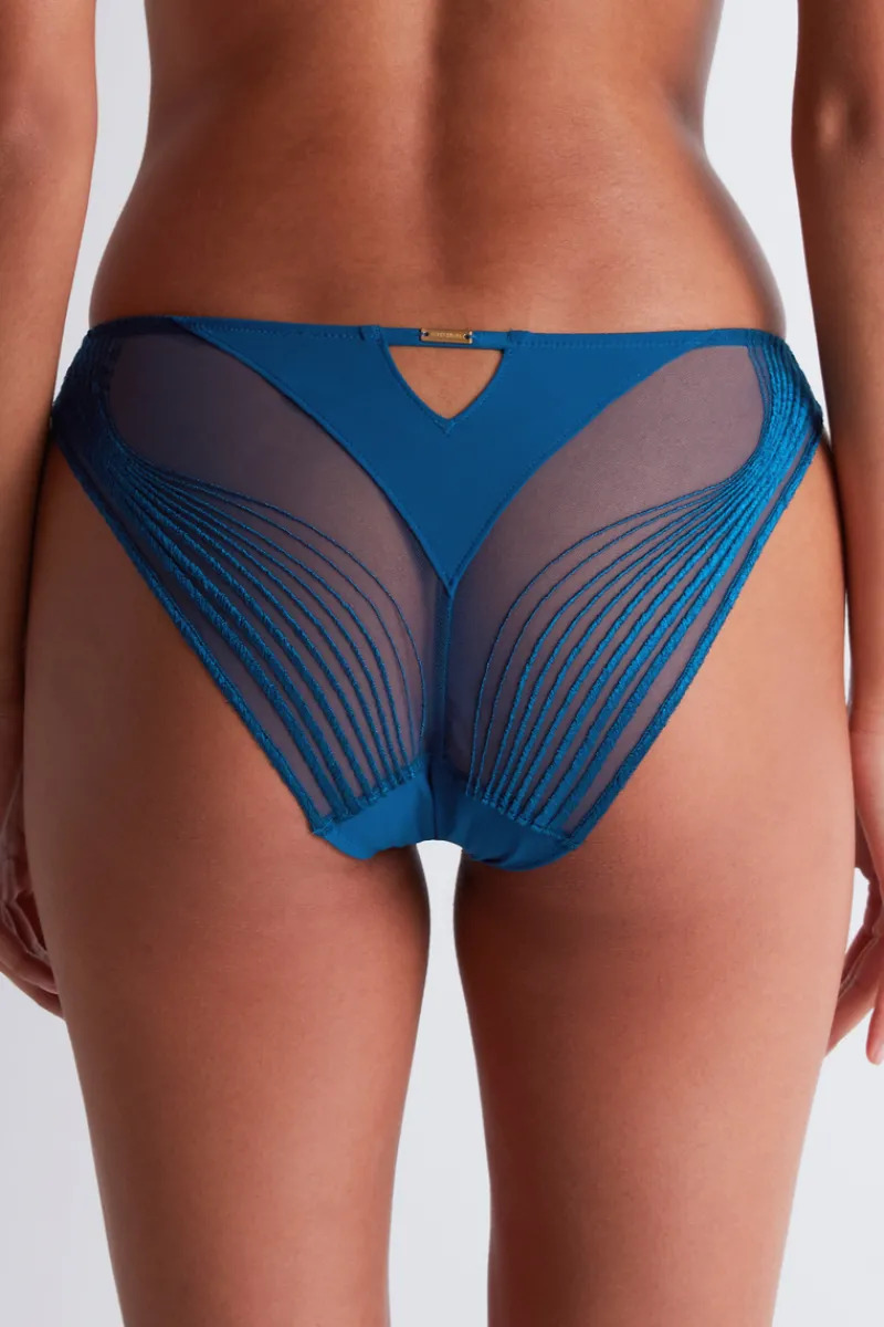 Sexy Lingerie | Luxury French Lingerie>Aubade Cindy Bruna x Sumptuous Waves Italian Brief Blue
