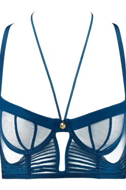 Sexy Lingerie | Luxury French Lingerie>Aubade Cindy Bruna x Sumptuous Waves Bustier ImperialBlue