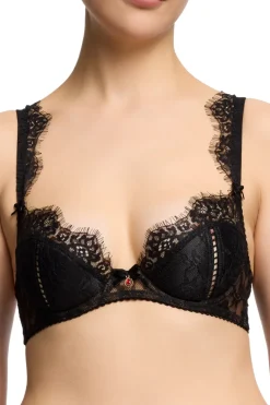 Plunge Bras | Underwired Bras>Dita Von Teese Claudette Plunge Underwired Bra Black