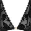 Sexy Lingerie | Luxury French Lingerie>Cadolle Clips Flocked Mesh Bralette Black