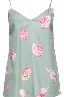 Pyjama Tops | £30 And Under>Cyberjammies Coral Shell Print Camisole, Size UK 8 Multi