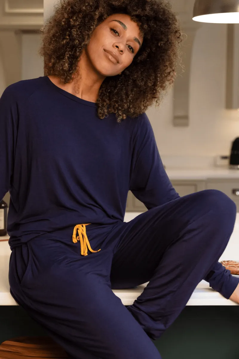 Pyjama Pants & Shorts | £30 And Under>Cyberjammies Cosmo Navy Jersey Pants