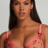 Red Lingerie | Sheer Lingerie>Agent Provocateur Cupid Plunge Underwired Bra Pink