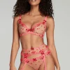 Red Lingerie | Suspender Belts>Agent Provocateur Cupid Suspender Pink
