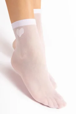 £30 And Under | Sheer Lingerie>FiORE Cupido Socks 20 Denier in White