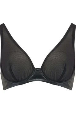 £30 And Under | Plunge Bras>Inamorata London Dahlia Plunge Bra (Available in B-G cup sizes) Black