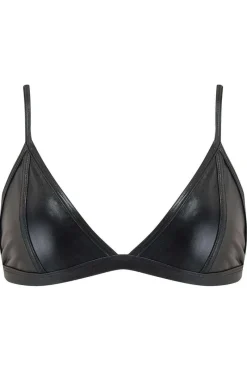 £30 And Under | Triangle Bras>Inamorata London Dahlia Wetlook Bralette Black