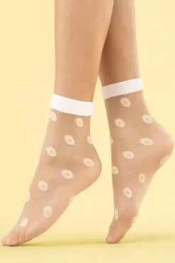 £30 And Under | Sheer Lingerie>FiORE Daisy Socks 20 Denier Powder