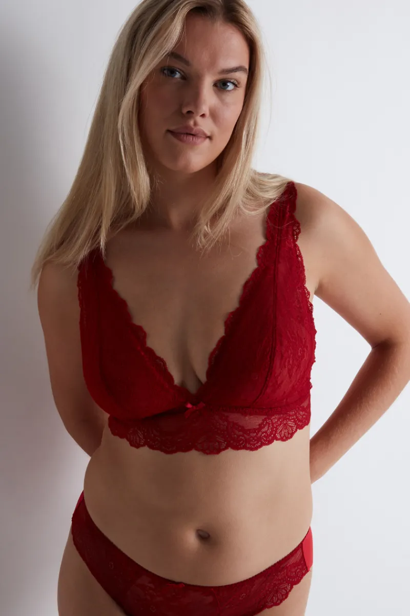 Red Lingerie | Sexy Lingerie>Aubade Danse des Sens Red Lace Bralette IrresistibleRed