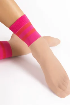 Red Lingerie | £30 And Under>FiORE Dash Socks 20 Denier in Light Natural/Pink